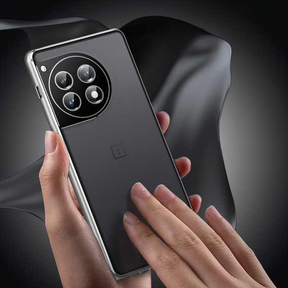 Pouzdro pro OnePlus 12 5G, Magnetic Dual Glass, stříbrné