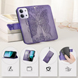 Klopové pouzdro pro Xiaomi Redmi 15C 4G/LTE, Butterfly, fialové