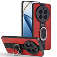Pouzdro pro Realme 12 Pro 5G / 12 Pro+ 5G, Leather Kickstand Ring, červené