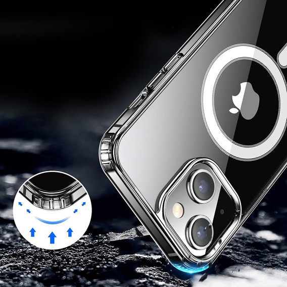 Pouzdro pro iPhone 13, ERBORD Hybrid MagSafe Case, modré