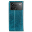 Flipové pouzdro pro Xiaomi Poco F6 Pro, Split Leather, zelené