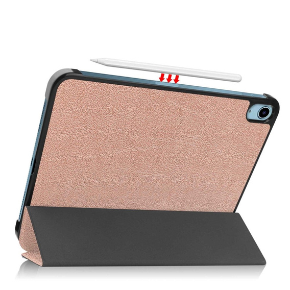Pouzdro pro iPad 10.9 2022 10 Gen, Smartcase s prostorem pro stylus, růžové