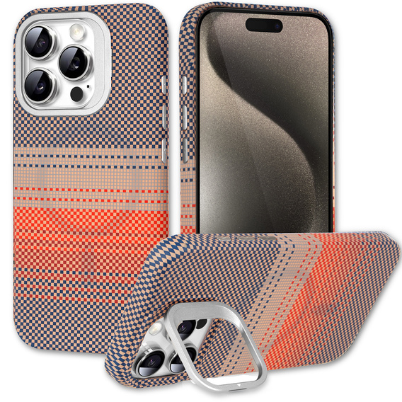 Pouzdro iPhone 15 Pro Max, Frame Kickstand, pro MagSafe, Sunset Grey