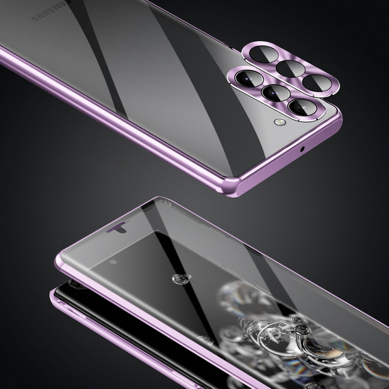 Pouzdro pro Samsung Galaxy S23, Magnetic Dual Glass, fialové