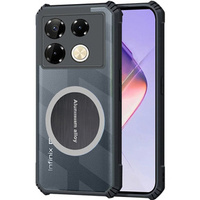 Pouzdro pro Infinix Note 40 Pro Plus, s magnetickou fólií, transparentní / černé