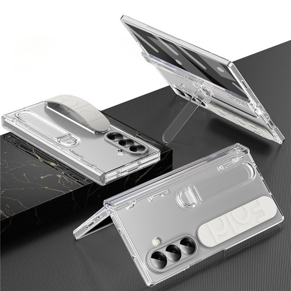 Etui do Samsung Galaxy Z Fold5 5G, z rączką, różowe
