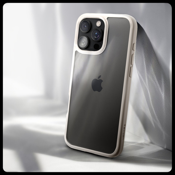 Pouzdro Spigen pro iPhone 16 Pro Max, Ultra Hybrid, transparentní / titanová + 9H tvrzené sklo