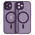 Pouzdro pro iPhone 16, pro MagSafe, ERBORD Matt Case, tmavě fialové + sklo na displej