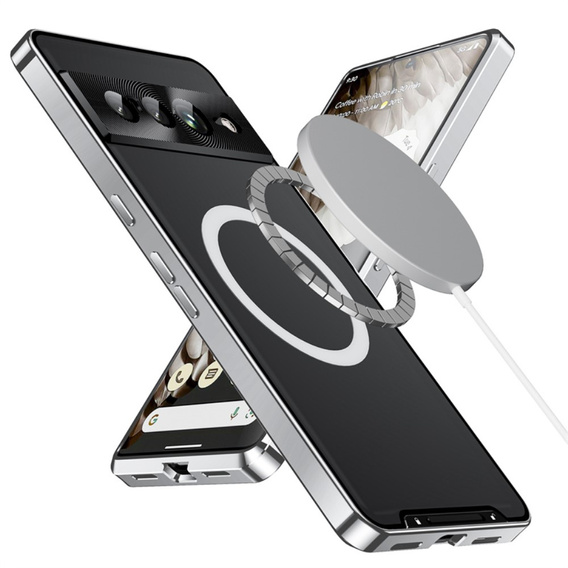 Ochranné pouzdro na fotoaparát pro Google Pixel 8 Pro, CamShield MagSafe, průhledná / stříbrná