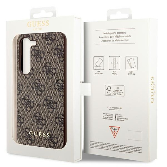 Pouzdro GUESS pro Samsung Galaxy A55, 4G Charms Collection Hardcase, hnědé