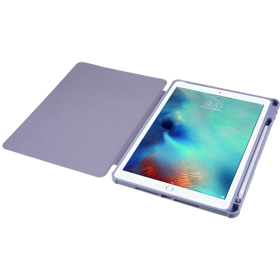 Pouzdro pro iPad 10.2 2021 / 2020 / 2019, Smartcase Hybrid, se slotem na stylus, fialové