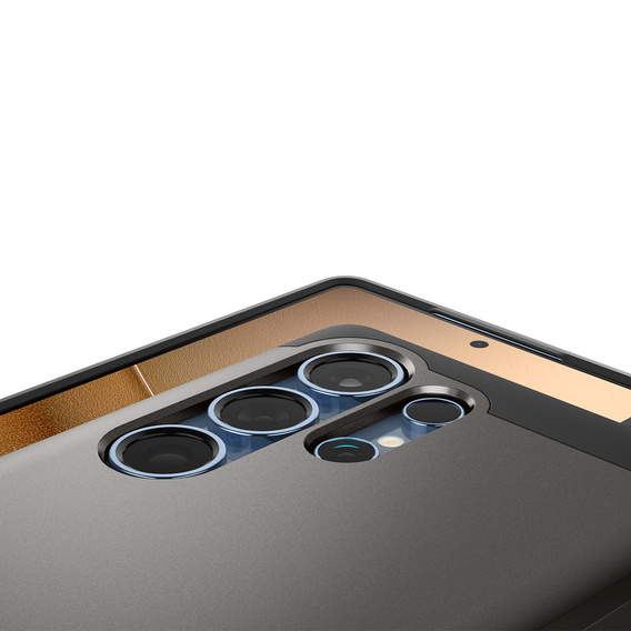 Pouzdro Spigen pro Samsung Galaxy S25 Ultra, Tough Armor Mag MagSafe, šedé + 9H tvrzené sklo