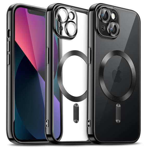 Pouzdro pro iPhone 13, Electro MagSafe, černé + sklo na displej