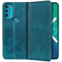 Pouzdro pro Motorola Moto G71 5G, Wallet Litchi Leather, zelené