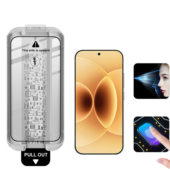 Tvrzené sklo IMAK s polohovacím rámečkem pro Xiaomi 17 / 17 Pro, černé