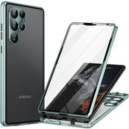 Pouzdro pro Samsung Galaxy S24 Ultra, Magnetic Dual Glass, zelené