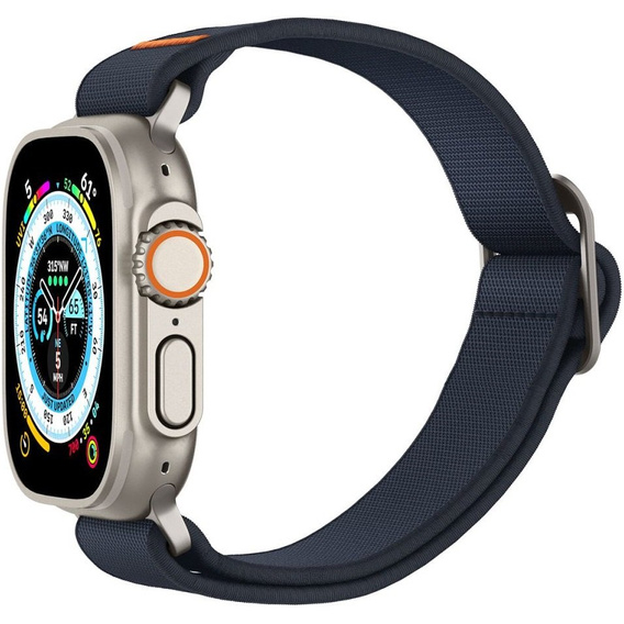 Pasek z Etui SPIGEN do Apple Watch 7 / 8 45mm, Metal Fit Pro, Szary