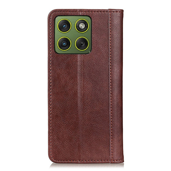 Pouzdro s klopou Split Leather pro Motorola Edge 70