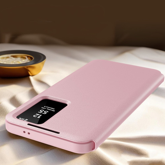 Flipové pouzdro pro Samsung Galaxy A56 5G, Smart View Wallet, růžové