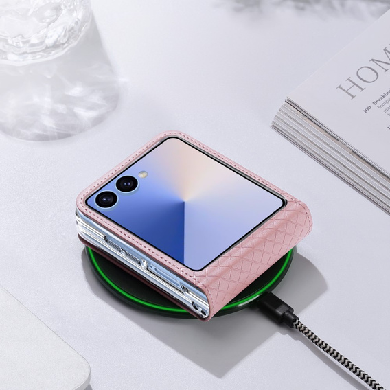 Pouzdro Dux Ducis pro Samsung Galaxy Z Flip7 5G, Bri, růžové