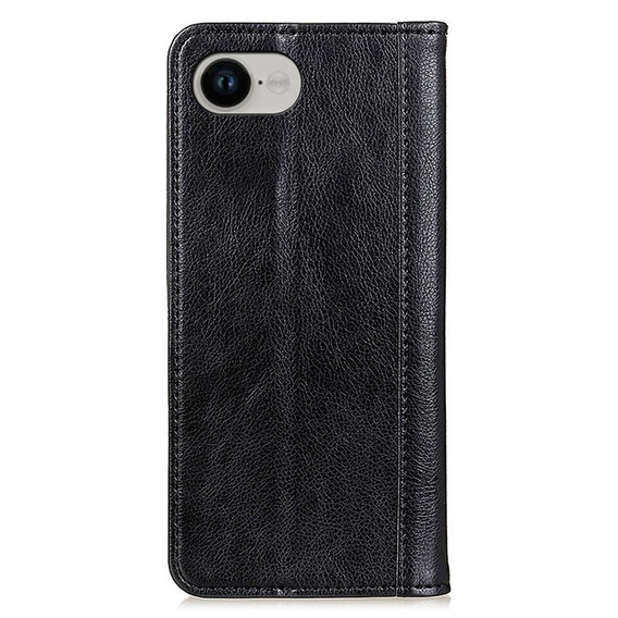 Pouzdro pro Iphone 16E, Wallet Litchi Leather, černé