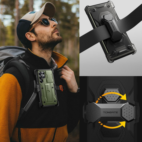 Odolné pouzdro pro Samsung Galaxy S25 Ultra – Tongate MECH Series Clip, černé