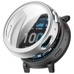 2v1 Pouzdro s krytem displeje pro Amazfit Active Max, stříbrné