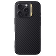Pouzdro pro iPhone 16 Pro, pancéřované Nillkin, Carbon Fiber, pro Magsafe, zlaté