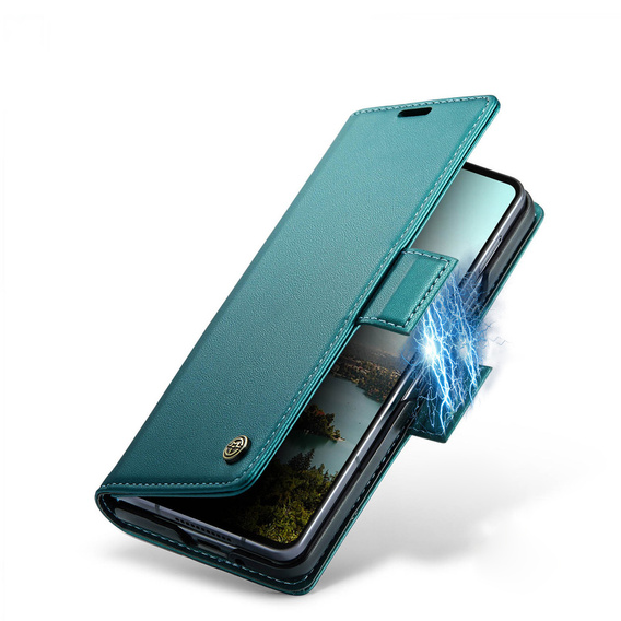 CASEME Litchi Peněženkové flipové pouzdro pro Samsung Galaxy Z Fold7 5G
