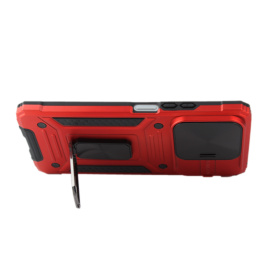 Pancéřové pouzdro pro Xiaomi Redmi Note 13 5G, CamShield Slide, červené + tvrzené sklo 9H