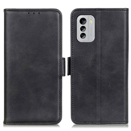 Klopové pouzdro pro Nokia G60 5G, Wallet PU Leather Case, černé