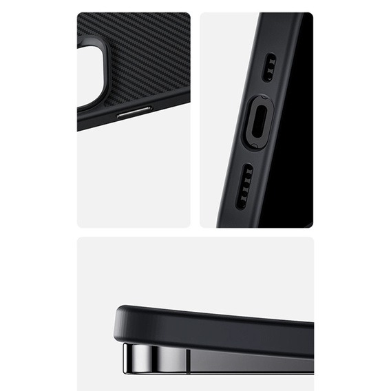 BENKS Kevlar Armor PRO Carbon Fiber 600D D065 pouzdro pro MagSafe pro iPhone 16 Pro