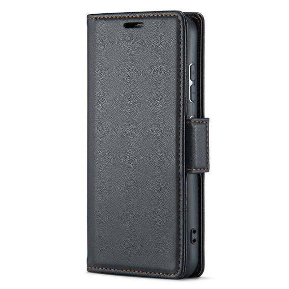 ERBORD Lesklá peněženka Litchi s klopou pro Motorola Edge 60 Pro