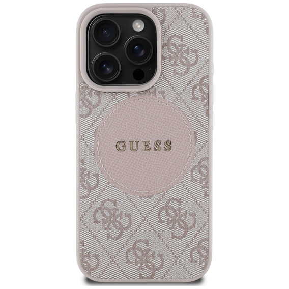 Pouzdro Guess 4G Circle s klasickým logem, pro MagSafe pro iPhone 16 Pro Max