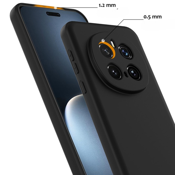 Pouzdro pro Honor Magic7 Pro 5G, Silicone MagSafe, černé