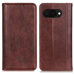 Flipové pouzdro pro Google Pixel 9A, Split Leather, hnědé