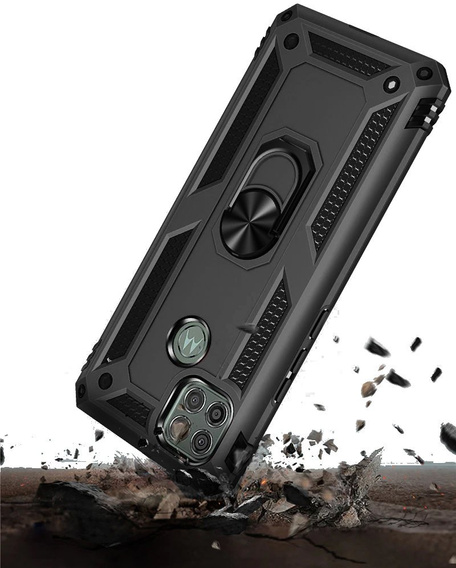 Pancéřové pouzdro pro Motorola Moto G9 Power, Nox Case Ring, černé