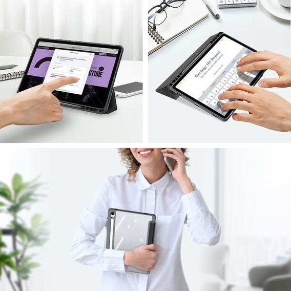 Pouzdro pro Samsung Galaxy Tab S10 Lite / S10 FE / S9 FE, Dux Ducis TOBY, černé