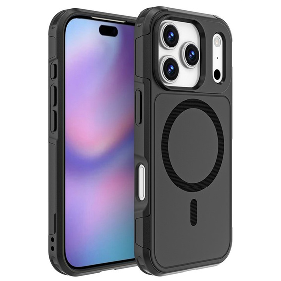 Pouzdro MagForce pro iPhone 17 Pro, pro MagSafe, pancéřované, černé
