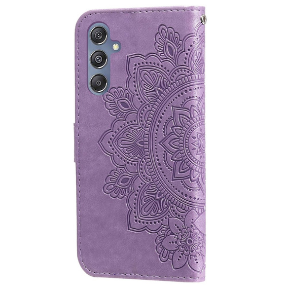 Klopové pouzdro pro Samsung Galaxy M34 5G, Mandala Flower, fialové