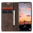 Pouzdro CASEME pro Samsung Galaxy A33 5G, Leather Wallet Case, káva