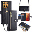 Klopové pouzdro pro Motorola Moto G15 / G15 Power, Wallet Zipper Pocket, černé