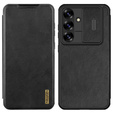 Flipové pouzdro NILLKIN pro Samsung Galaxy A56, CamShield Qin Pro, kůže, černé