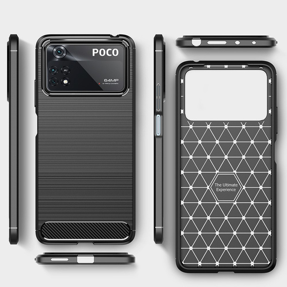 Pouzdro pro Xiaomi Poco X4 Pro 5G, Carbon, černé