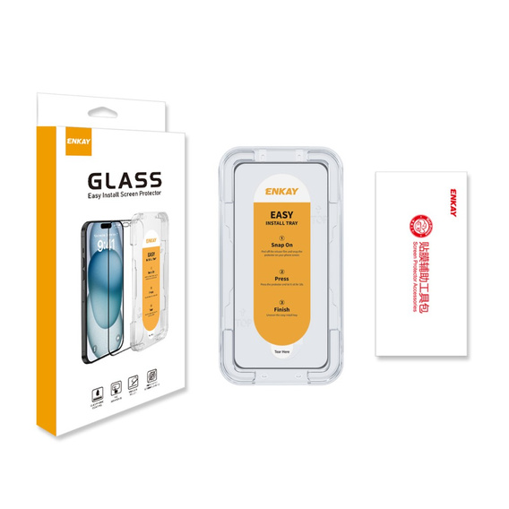 ENKAY Tvrzené sklo pro Xiaomi Redmi Note 13 5G / 4G, černé