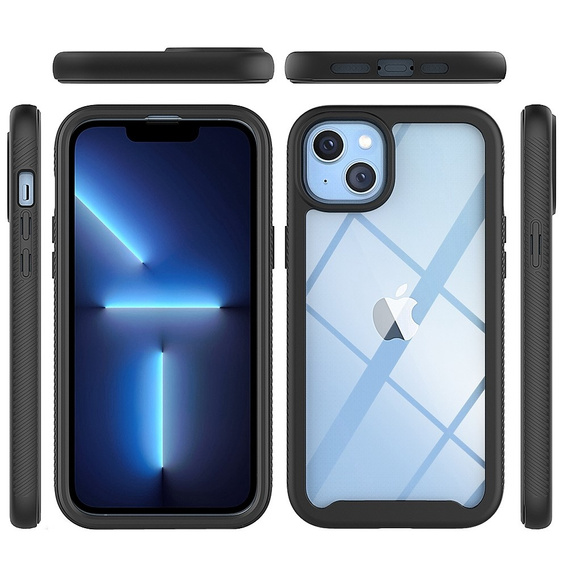Pouzdro pro iPhone 14, Shockproof, s fólií, černé