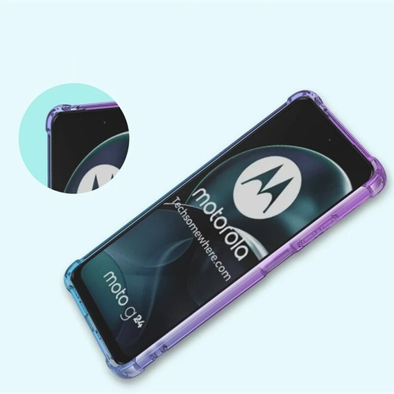 Pouzdro pro Motorola Moto G85, Gradient Dropproof, Fialová / modrá