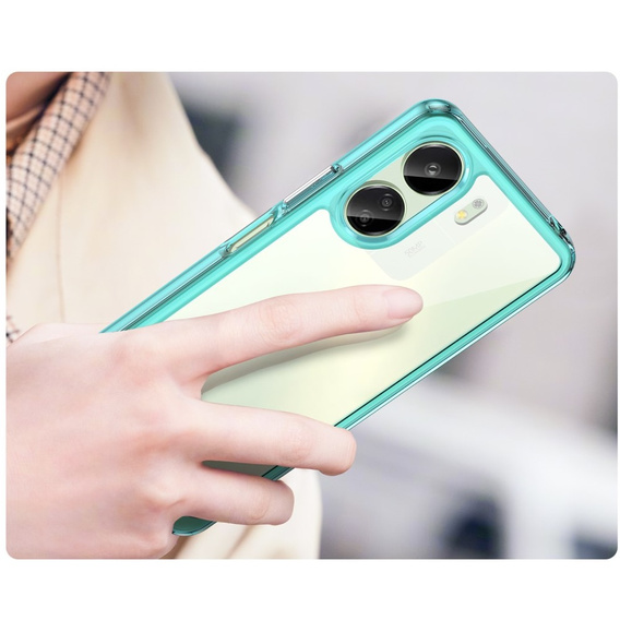 Pouzdro pro Xiaomi Redmi 13C / Poco C65, Fusion Hybrid, transparentní / modré