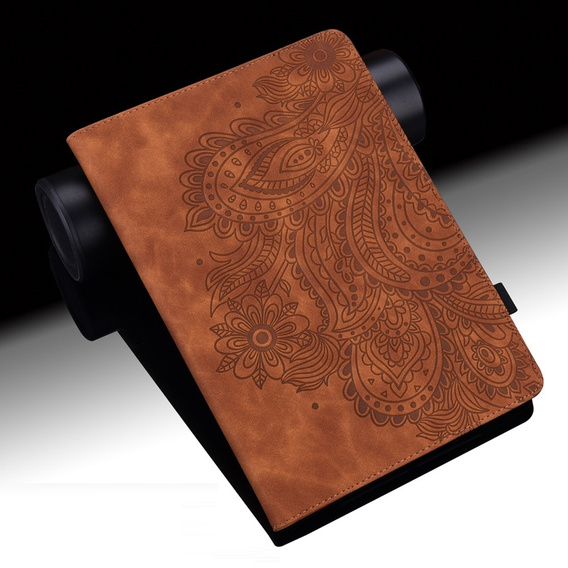 Pouzdro s klopou pro Xiaomi Redmi Pad SE 11", flower, hnědé