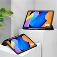 Pouzdro pro Lenovo Idea Tab 11" 2025 TB336FU TB336ZU, s průhlednou zadní stranou a držákem stylusu, černé